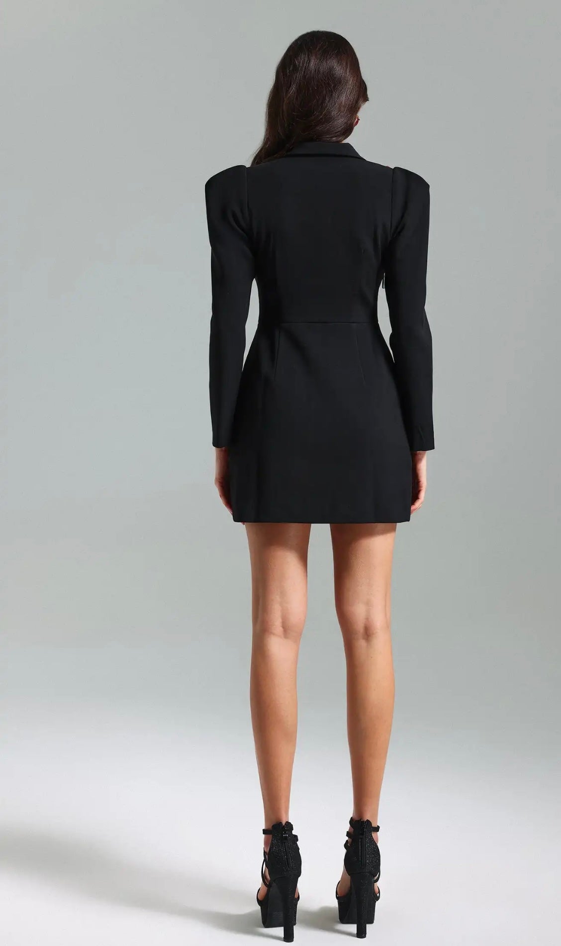 Rosy Black Blazer Dress