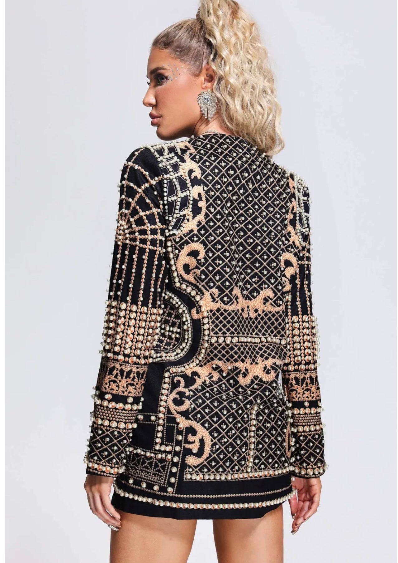 Dole Luxury Pearl Blazer Dress